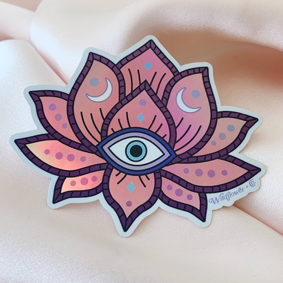 Lotus Sticker - Holographic - Picture 2 of 3